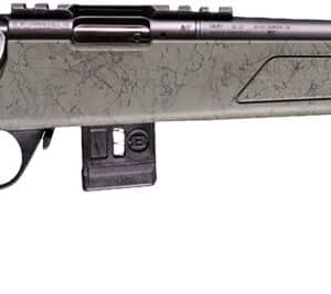 Bergara Rifles BMR008 BMR-X Carbon Fiber 22 LR 10+1 18" Carbon Fiber Threaded Barrel, Black Cerakote Picatinny Rail Steel Receiver, Adj LOP Black w/Green Webbing Synthetic Stock