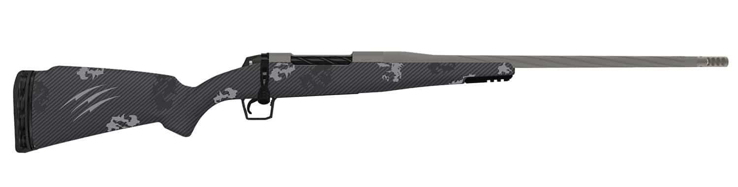 Fierce Firearms TWROG300WIN22GP Twisted Rogue 300 Win 22" Tungsten Cerakote Steel Threaded Barrel, Drilled & Tapped Steel Receiver, LR Negative Comb Phantom Camo Carbon Fiber Stock