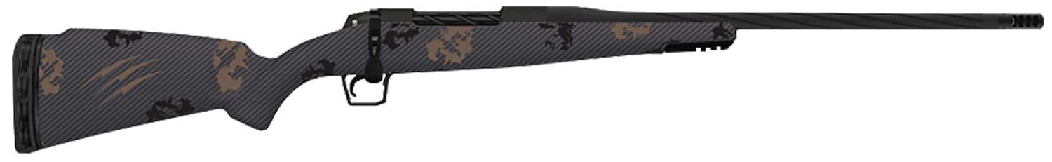 Fierce Firearms TWROG308WIN20BT Twisted Rogue 308 Win 20" Armour Lube Black Steel Threaded Barrel, Drilled & Tapped Steel Receiver, LR Negative Comb Trophy Camo Carbon Fiber Stock