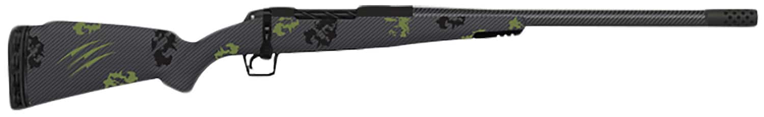 Fierce Firearms TROG7MMBC22BF CT Rogue 7mm BC 22" Black Cerakote C3 Carbon Fiber Threaded Barrel, Black Cerakote Drilled & Tapped Titanium Receiver, LR Negative Comb Forest Camo Carbon Fiber Stock