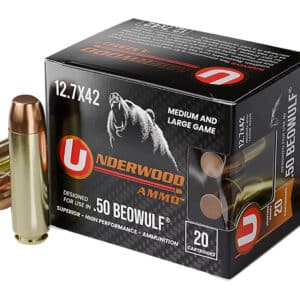 Underwood Ammo 557Underwood Ammo 557 50Beowulf 350gr Full Metal Jacket Flat Nose 20 Per Box/10 Case