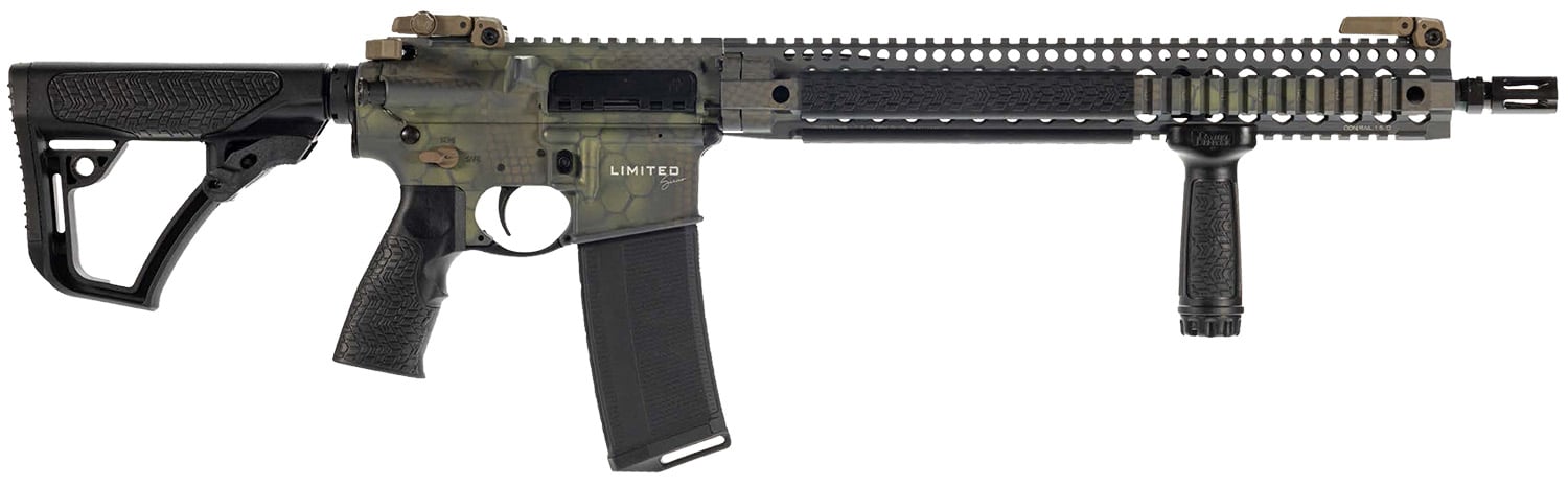 Daniel Defense DDM4 V9 *CA Compliant 5.56 NATO 10+1 16" Crocodile Rattlecan Threaded Barrel, Crocodile Rattlecan Picatinny Rail Aluminum Receiver, DD Buttstock Black Polymer Stock, Black Polymer Grip