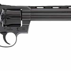 Colt Mfg PYTHONBP8WTS Python 357 Mag/38 Special 6 Shot 8" Blued Carbon Steel Vent Rib Barrel, Cylinder & Frame, Wood Grip, Exposed Hammer