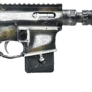 Battle Arms Development BAD-SOLO-BLASTER Solo Blaster  22 LR 10+1 5.38" Silver Optic Ready Slide, 3-Tone Battle Worn Frame, Wood Grip, Custom Muzzle Device