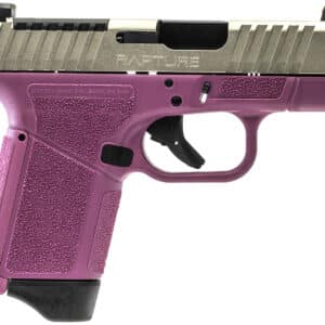 Gforce Arms GF932512PIN Rapture  Sub-Compact Frame 9mm Luger 12+1 3.25" Black Steel Barrel, Nickel Steel Optic Cut/Serrated Slide, Pink Cerakote Polymer Frame, Shield RMSc/RMR Footprint