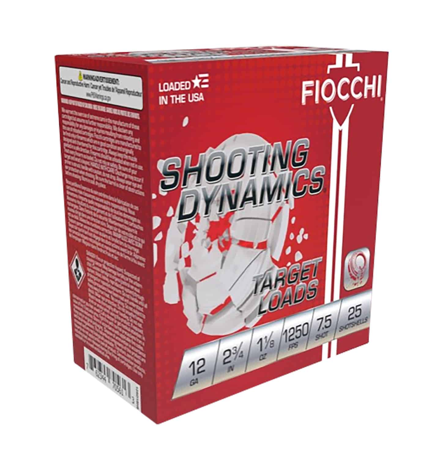 Fiocchi 12SD18X7 Shooting Dynamics 12Gauge 2.75" 1 1/8oz 7.5Shot 25 Per Box/10 Case