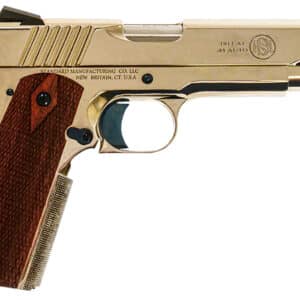 Standard Mfg  1911 Standard Full Size Frame 45 ACP 7+1 5" Stainless Match Grade Barrel, Nickel Steel Serrated Slide, Nickel Steel Frame w/Beavertail, Walnut Double Diamond Grip