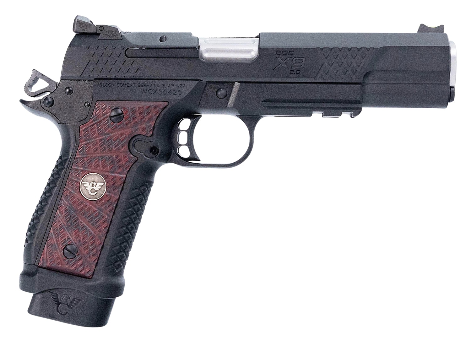 Wilson Combat EDC X9 2.0 9mm Luger 18+1 5" Barrel, Black Cherry G10 Grip