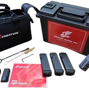 Derya Firearms DY9.ISL.US DY9 Island Kit 9mm Luger 15+1 3.86" Black Melonite Steel Barrel, Black Melonite Steel Optics Ready/Serrated Slide, Black Melonite Polymer Frame, RMR Footprint