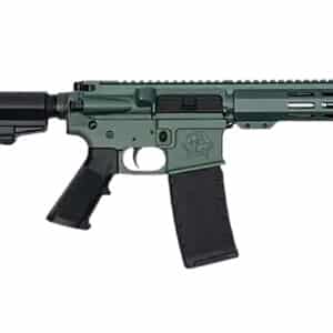 Great Lakes Firearms GL15223SSPBCHG AR-15 223 Wylde 30+1 7.50" Black Nitride Threaded Barrel, M-LOK Handguard, Charcoal Green Cerakote Aluminum Receiver w/Picatinny Rail, Black Polymer Mil-Spec Grip