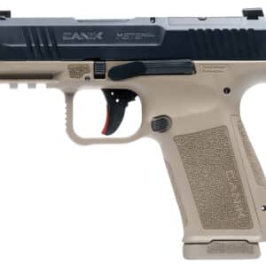 Canik HG7884CABD-N Mete MC9L *CA Compliant 9mm Luger 10+1 3.18" Black Steel Barrel, Black Nitride Steel Serrated Slide, Flat Dark Earth Polymer Frame w/Picatinny Rail, Interchangeable Backstrap Grip