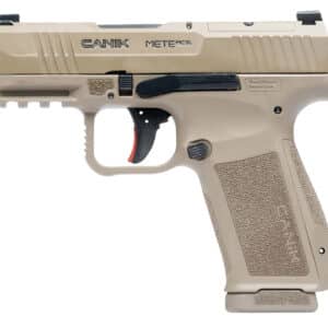 Canik HG7884CAD-N Mete MC9L *CA Compliant 9mm Luger 10+1 3.18" Black Steel Barrel, Desert Cerakote Steel Serrated Slide, Flat Dark Earth Polymer Frame w/Picatinny Rail, Interchangeable Backstrap Grip