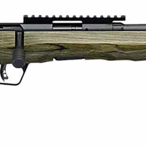 Savage Arms 70851 B Series Full Size 17 HMR 10+1 18" Matte Black Spiral Fluted Threaded Barrel, Matte Black Carbon Steel Receiver w/Picatinny Rail, OD Green Fixed Laminate Stock, Right Hand