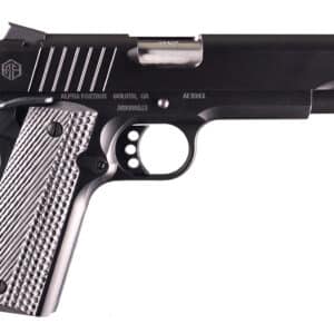 Alpha Foxtrot AA01X1CND-XQBK10-GGC AF1911 Enhanced 9mm Luger 10+1 4.25" Black QPQ Stainless Steel Serrated Slide, Black QPQ Stainless Steel Frame w/Beavertail, Checkered Polymer Grip