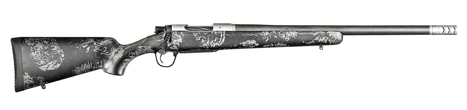 Christensen Arms 8010631801 Ridgeline FFT 7mm PRC 3+1 24" Carbon Fiber Threaded Barrel, Stainless Steel Drilled & Tapped Receiver, Carbon w/Gray Accents Sporter FFT Carbon Fiber Stock
