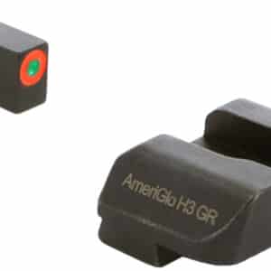 AmeriGlo GL203 i-Dot Sight  Set for Glock  Green Tritium Orange Outline Front Sight-Green Tritium Rear Sight