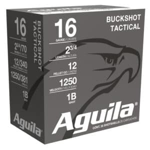 Aguila 1C1601BA Buckshot  16Gauge 2.75" 1 1/8oz 1Buck Shot 25 Per Box/10 Case