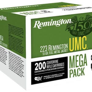 Remington Ammunition 23683 UMC Mega Pack 223Rem 55gr Full Metal Jacket 200 Per Box/4 Case