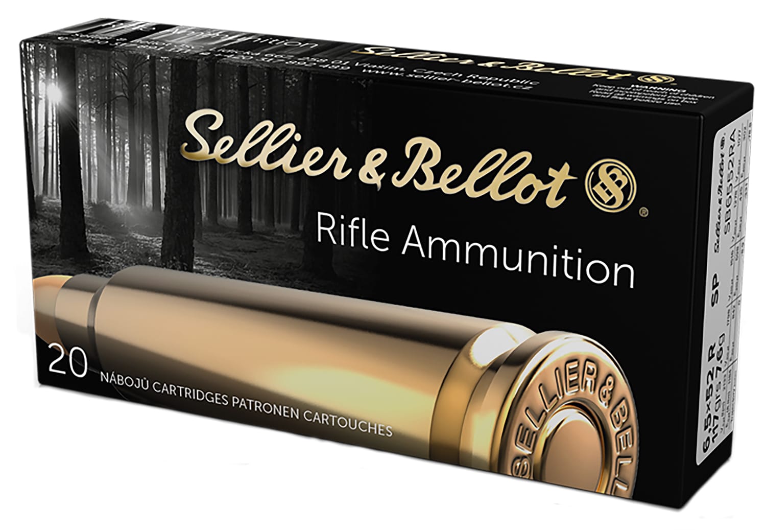 Sellier & Bellot SB6552RA Rifle 6.5x52mmR 117gr Soft Point 20 Per Box/25 Case