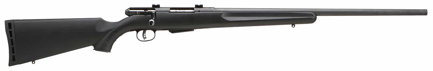Savage Arms 19154 25 Walking Varminter Full Size 222 Rem 4+1 22" Matte Black Heavy Barrel, Matte Black Carbon Steel Receiver Drilled & Tapped, Matte Black Fixed Varmint Synthetic Stock, Right Hand