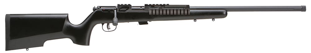 Savage Arms 96782 93R17 TRR-SR Full Size 17 HMR 5+1 22" Matte Black Heavy Threaded Barrel, Matte Black Picatinny Rail Carbon Steel Receiver, Matte Black Tactical Wood Stock, Right Hand