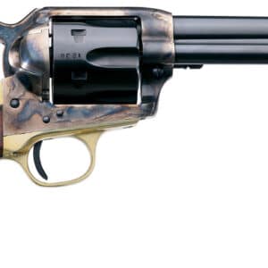 Taylors & Company 550527 Ranch Hand 357 Mag Caliber with 5.50" Blued Finish Barrel, 6rd Capacity Blued Finish Cylinder, Color Case Hardened Finish Steel Frame & Walnut Grip