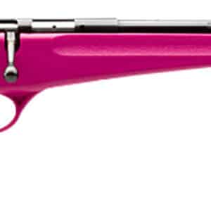 Savage Arms 13780 Rascal Youth 22 LR 1rd 16.13" Matte Black Sporter Barrel, Matte Black Carbon Steel Receiver, Pink Fixed Synthetic Stock, Right Hand