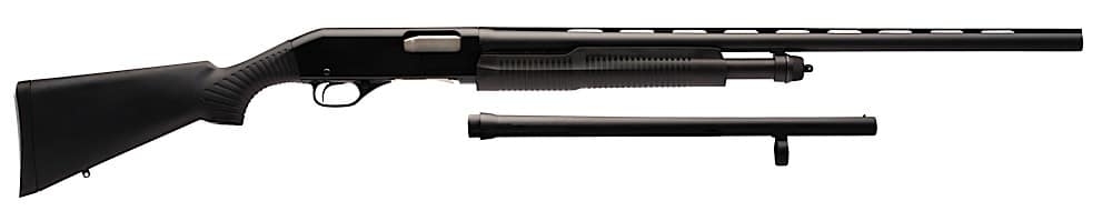 Stevens 19490 320 Field Combo 12 Gauge 3" 5+1 18.50"/28" Matte Black Vent Rib Barrel, Black Aluminum Receiver, Black Synthetic Fixed Stock
