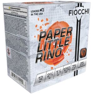 Fiocchi 12FPWR75 Paper Little Rino Extrema 12Gauge 2.75" 1 1/8oz 7.5Shot 25 Per Box/10 Case