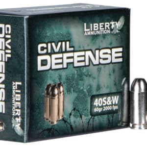 Liberty Ammunition LACD40012 Civil Defense 40S&W 60gr Lead Free Fragmenting Hollow Point 20 Per Box/50 Case
