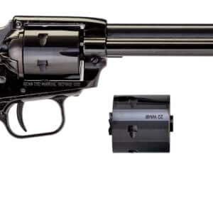 Heritage Mfg RR22MB6 Rough Rider  22 LR 22 WMR 6 Shot, 6.50" Black Steel Barrel, Black Zinc Alloy Frame, Black Cylinder, Cocobolo Grip, Hammer/Thumb Safety, Exposed Hammer