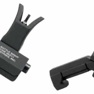 Troy Ind SSIG45SMDBT00 45 Degree Offset BattleSight Set M4 Front& Diopter Rear  Black Hardcoat Anodized