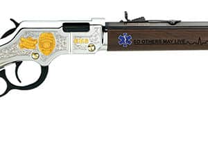 Henry H004EMS Golden Boy EMS Tribute Edition 22 LR, 16 LR/21 Short, 20" Blued 20" Octagon Steel Barrel, Nickel-Plated Steel Engraved Receiver, American Walnut Stock Engraved, Right Hand