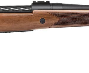 Mossberg 27876 Patriot  Full Size 25-06 Rem 5+1 22"Matte Blued Fluted Barrel, Drilled & Tapped Matte Blued Stainless Steel Receiver, Walnut Fixed Stock, Right Hand