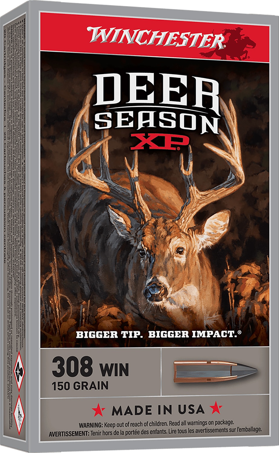Winchester Ammo X308DS Deer Season XP 308Win 150gr Extreme Point 20 Per Box/10 Case