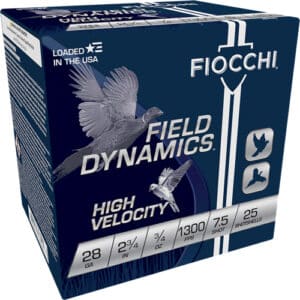FIOCCHI 28GA 2.75" 3/4OZ #7.5 - 1300FPS 25RD 10BX/CS