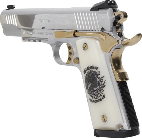 GIRSAN MC1911S LIBERADORE - 38 SUPER CHROME/GOLD ENGR. 8RD - Image 2