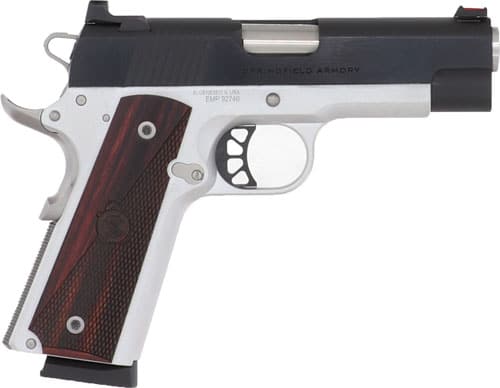 SPRINGFIELD 1911 RONIN 9MM 4" - 10RD SS/BLUED WOOD GRIPS - Image 2