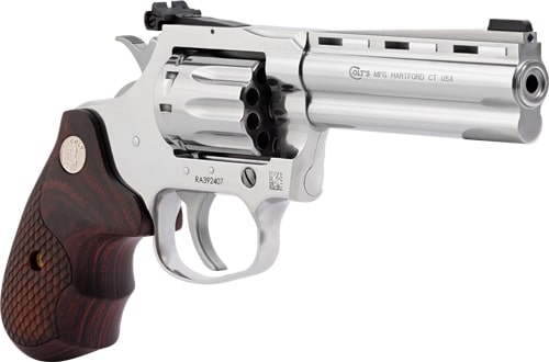 COLT KING COBRA 22LR 4.25" 6RD - STAINLESS SNAKE GRIPS (TALO) - Image 2