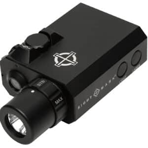 Sightmark SM25012 LoPro Mini Combo Flashlight and Green Laser Sight  Matte Black 300 Lumens White LED