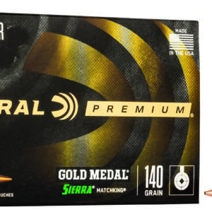 Federal GM65CRD1 Premium Gold Medal 6.5Creedmoor 140gr Sierra MatchKing BTHP 20 Per Box/10 Case