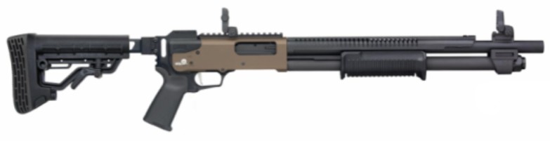 590R Tactical 12Ga 18.5" MBUS 2Tone FDE/Blk 6rd