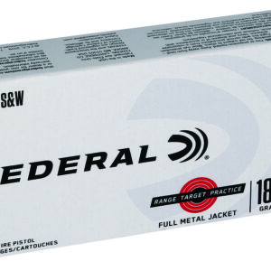 Federal RTP40180 Range & Target  40S&W 180gr Full Metal Jacket 50 Per Box/20 Case
