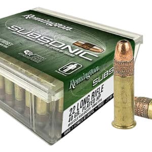 Remington Ammunition 21137 Subsonic Rimfire 22LR 40gr Hollow Point 100 Per Box/50 Case