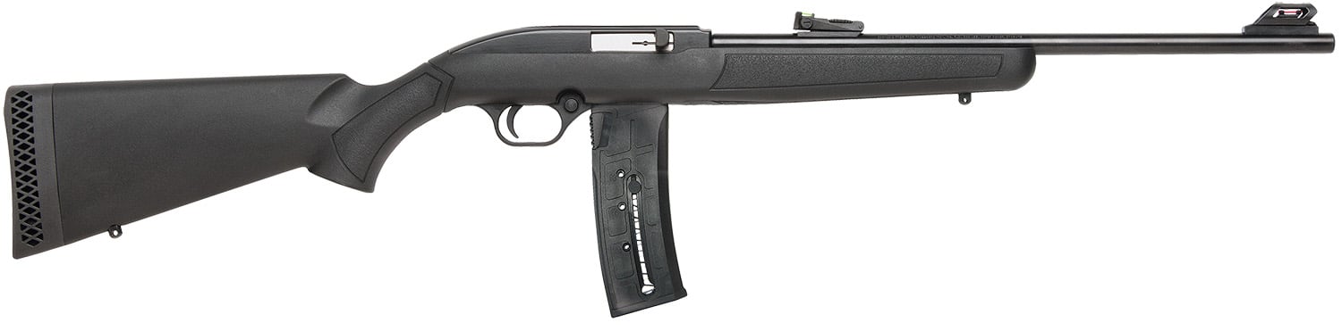 Mossberg 37073 702 Plinkster Full Size 22 LR 25+1 18" Blued Steel Barrel, Blued 3/8" Dovetail Receiver, Black Fixed Synthetic Stock, Right Hand