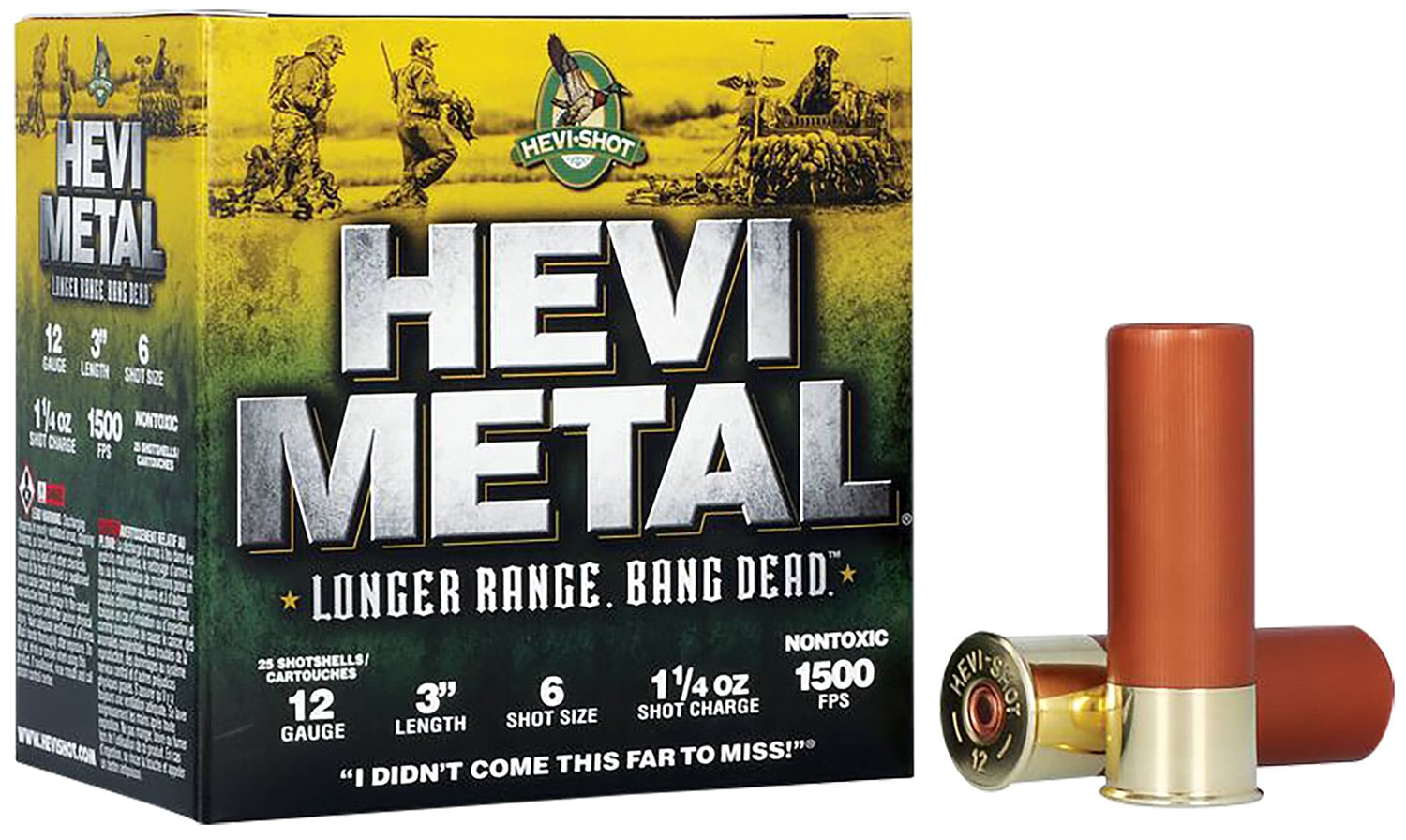 HEVI-Metal HS38006 HEVI-Metal Longer Range 12Gauge 3" 1 1/4oz 6Shot 25 Per Box/10 Case