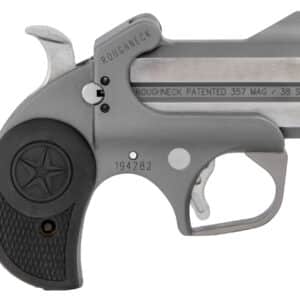 Bond Arms BARN Roughneck  38 Special/357 Mag 2 Shot 2.50" Rough Matte Stainless Steel Barrel & Frame, Black Rubber Grips