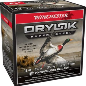 Winchester Ammo SSH12LH2 Drylok Super Steel High Velocity 12Gauge 3.50" 1 1/2oz 2Shot 25 Per Box/10 Case