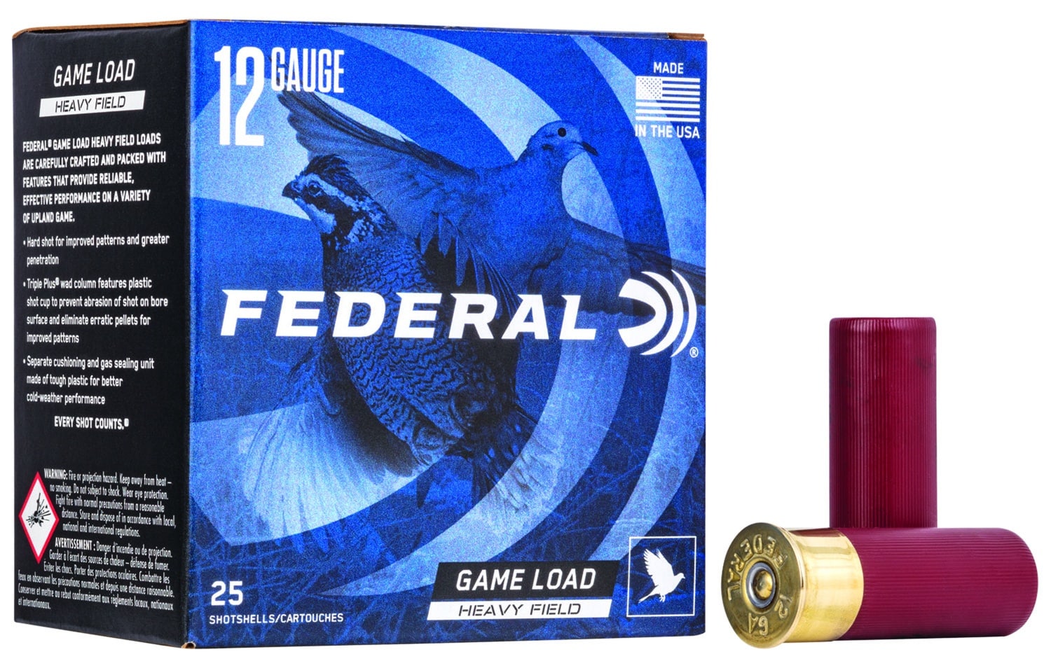 Federal H1236 Game-Shok Heavy Field 12Gauge 2.75" 1 1/8oz 6Shot 25 Per Box/10 Case