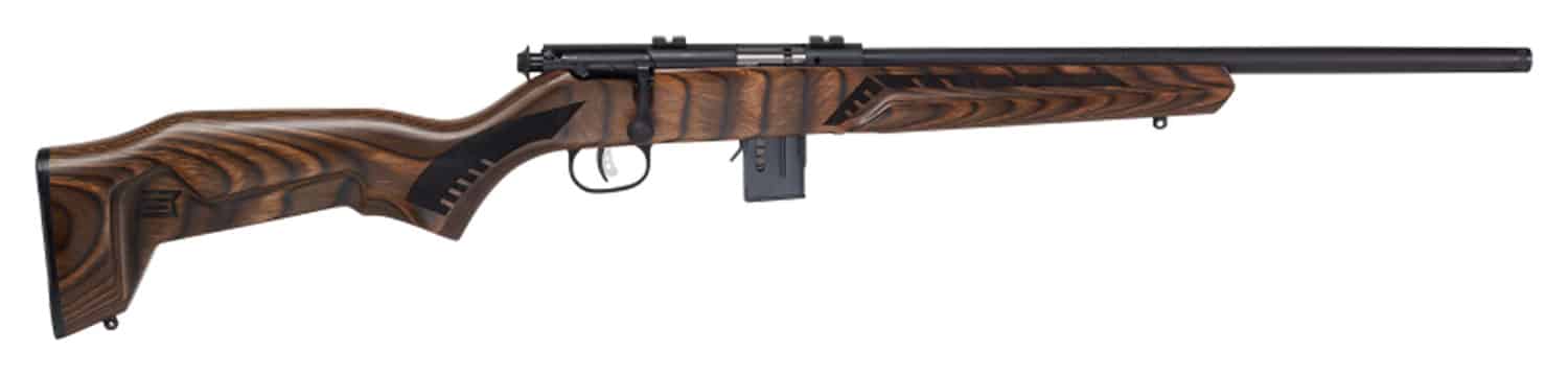 Savage Arms 96637 93R17 Minimalist 17 HMR 10+1 Cap 18" Matte Black Rec/Barrel Natural Brown Laminate Boyd's Minimalist Stock Right Hand (Full Size)